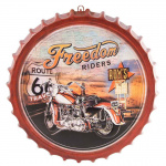 Metal kapsel Route 66 - Freedom Riders (Ø50 cm.)