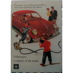 Metalskilt Volkswagen - a member of the family 20x30 cm.