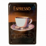Metalskilt Espresso 20x30 cm.