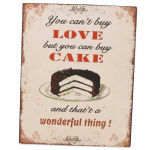 Metalskilt You can´t buy love.. 20x30 cm.