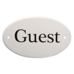 Emaljeskilt "Guest" oval