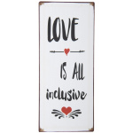 Metalskilt "Love is all inclusive"