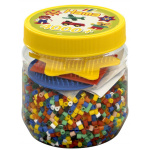 Perler Midi, incl. plader. Bøtte med 4.000 stk.