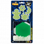 Perler selvlysende, incl. plade (300 stk.)