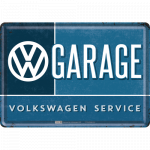 Metalskilt VW Garage - VW Service 10x14 cm.