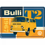 Metalskilt VW Bulli T2 10x14 cm.