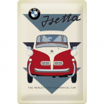 Metalskilt "BMW Isetta" 20x30 cm.