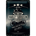 Metalskilt "Motor Harley-Davidson" 20x30 cm.