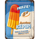Metalskilt "Freezie! American Ice Pop" 30x40 cm.