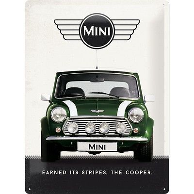 Metalskilt “Mini Cooper” 30×40 cm. Metalskilt "Mini Cooper" 30x40 cm. - Image 1