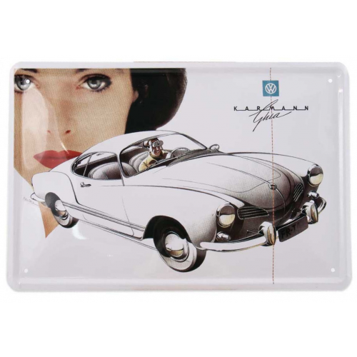 Metalskilt VW karman Ghia 20×30 cm.