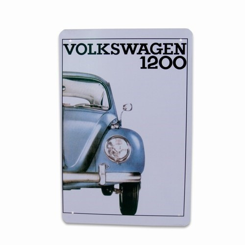 Metalskilt Volkswagen 1200, 20×30 cm.