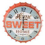 Vægur metalkapsel Home Sweet home Ø34 cm.