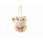 Julegris m/guldvinger til ophæng