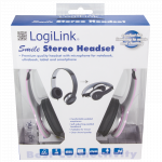 Headset LogiLink 1 x 3,5 mm. Stereo (Pink) - Image 5