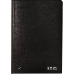 Weekplanner 2021 City vinyl sort 9,5 x 17 cm. tværformat