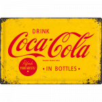 Metalskilt "Coca Cola - In Bottles" 40x60 cm.