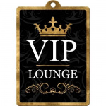 Nøglering "VIP LOUNGE" 6x4,5 cm.
