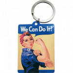 Nøglering "We Can Do It!" 6x4,5 cm.