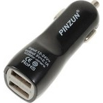 USB adaptor 12 V, 2xUSB, 2100mA (sort) CC-002