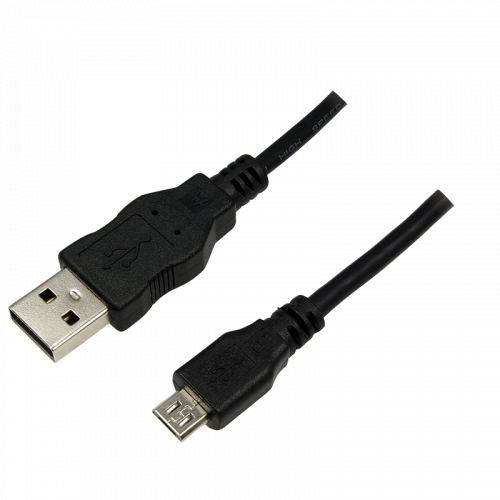 USB kabel A/M til Micro B/M, sort 1,0 mtr. Blister