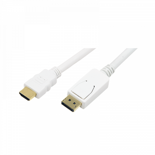 DisplayPort – HDMI 2,0 mtr. Hvid
