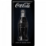 Metalskilt "Coca Cola sign of good taste" 25x50 cm.