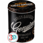 Metaldåse "H-D Genuine" (oval) 3D