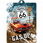Nøglering "Highway US 66 GAS UP" 6x4,5 cm. - Image 3