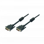 LogiLink® DVI Cable 2x han Dual Link, sort 2 mtr.