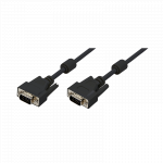 LogiLink® VGA connection cable 2x han, sort 1,80 mtr.
