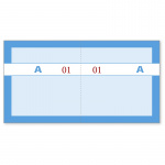 Kuponbog blå, 2x1-100, 130x70 mm. 92220560