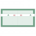 Kuponbog grøn, 2x1-100, 130x70 mm. 92220570