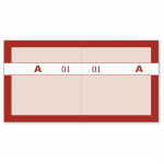 Kuponbog rød, 2x1-100, 130x70 mm. 92220590