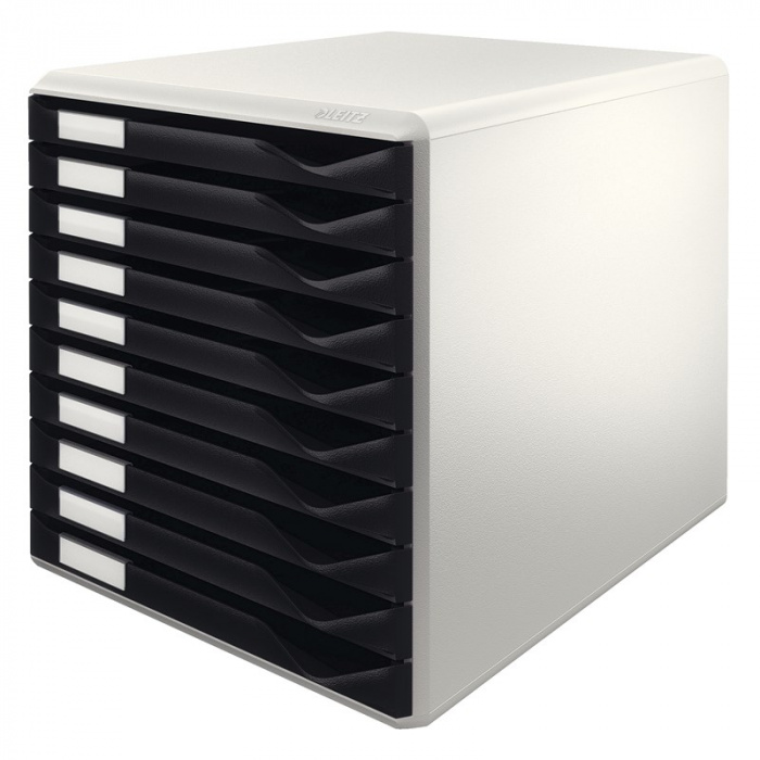 Skuffekabinet Leitz sort m/10 skuffer 140420 - Image 1