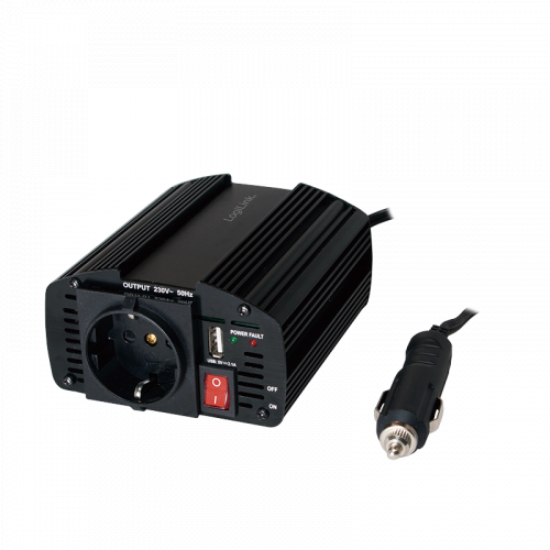LogiLink® Car Power Inverter, 1x USB port, 150W