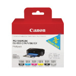 Blækpatroner Canon PGI550BK/CLI551 BK,C,M,Y,GY (6-pak)