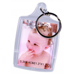 Nøglering til foto 3,5x4,5 cm. 2-sidet 990992