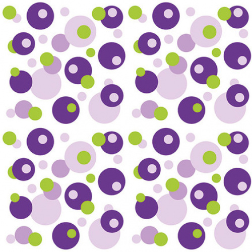 Serviet textil Sovie Lindclass 40×40 cm. Pk/12 stk. 644198 Bubbles violet/grøn