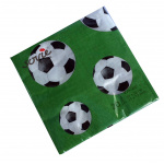 Servietter Sovie 33x33, 3-lags Fodbolde (20 stk.) 669461