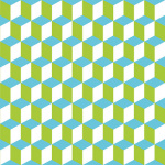 Servietter 33x33, 3-lags Chicago grøn/blå (20 stk. )