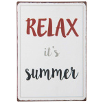 Metalskilt "Relax it´s Summer"