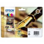 Blækpatroner Epson T1626, BK, C, M, Y (4-pak)