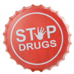 Metal kapsel "STOP DRUGS" (Ø42 cm.)