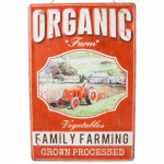 Metalskilt "Family Farming" 26x40 cm.