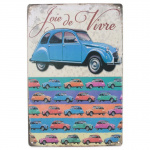 Metalskilt 2CV Joie de Vivre, 20x30 cm.