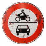 Trafikskilt BIL/MC (Ø30 cm.)