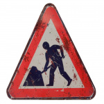 Trafikskilt Vejarbejde (Ø30 cm.)