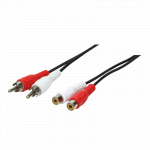 LogiLink® Audio forlænger kabel, Phono 5 mtr.