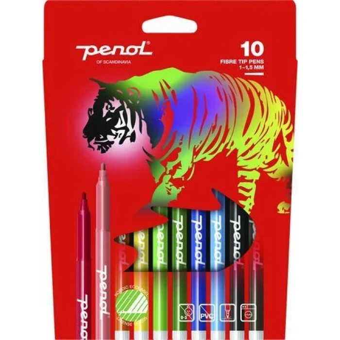 Tegnetusser Penol 1-1,5 mm. (10 ass. farver) - Image 1